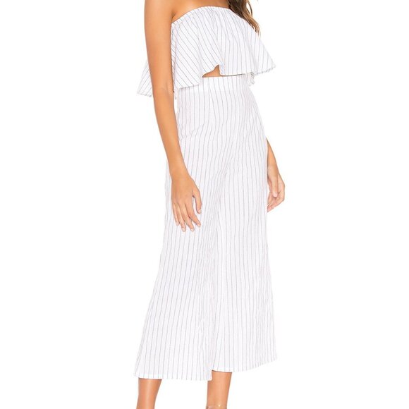 Revolve Brooke Top + Pant Set, White Stripe, Size: XS - Picture 3 of 3